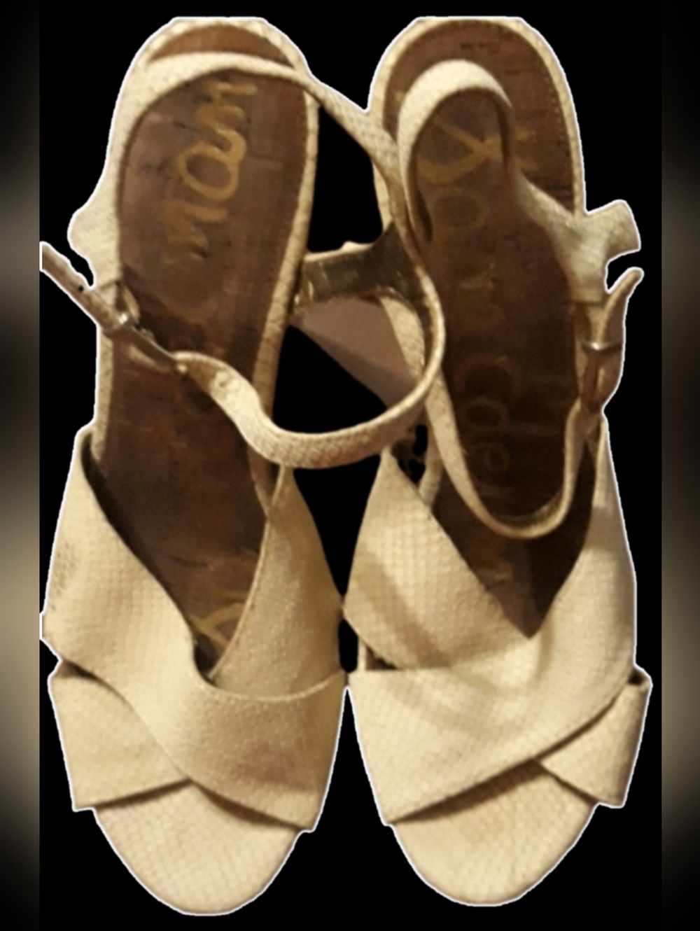 Sam Edelman Women's Chunky Snakeskin Corbin‎ Platform Sandals 9M